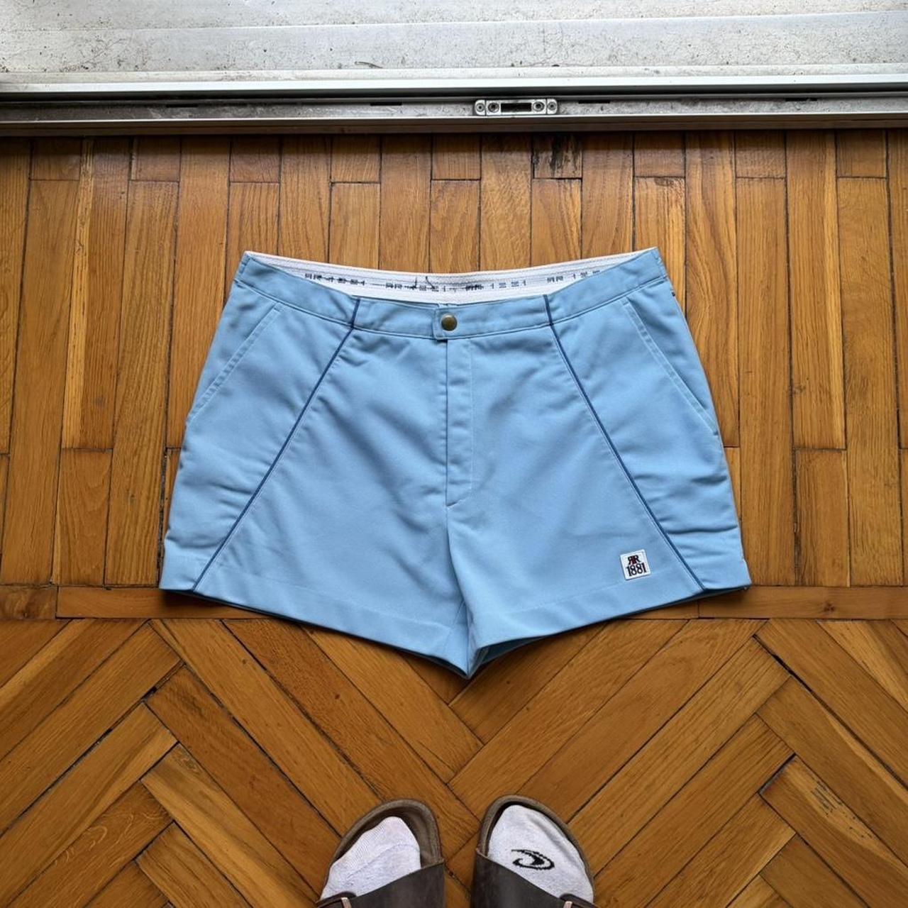 1980s Cerruti 1881 Tennis Shorts Blue 32-34W
