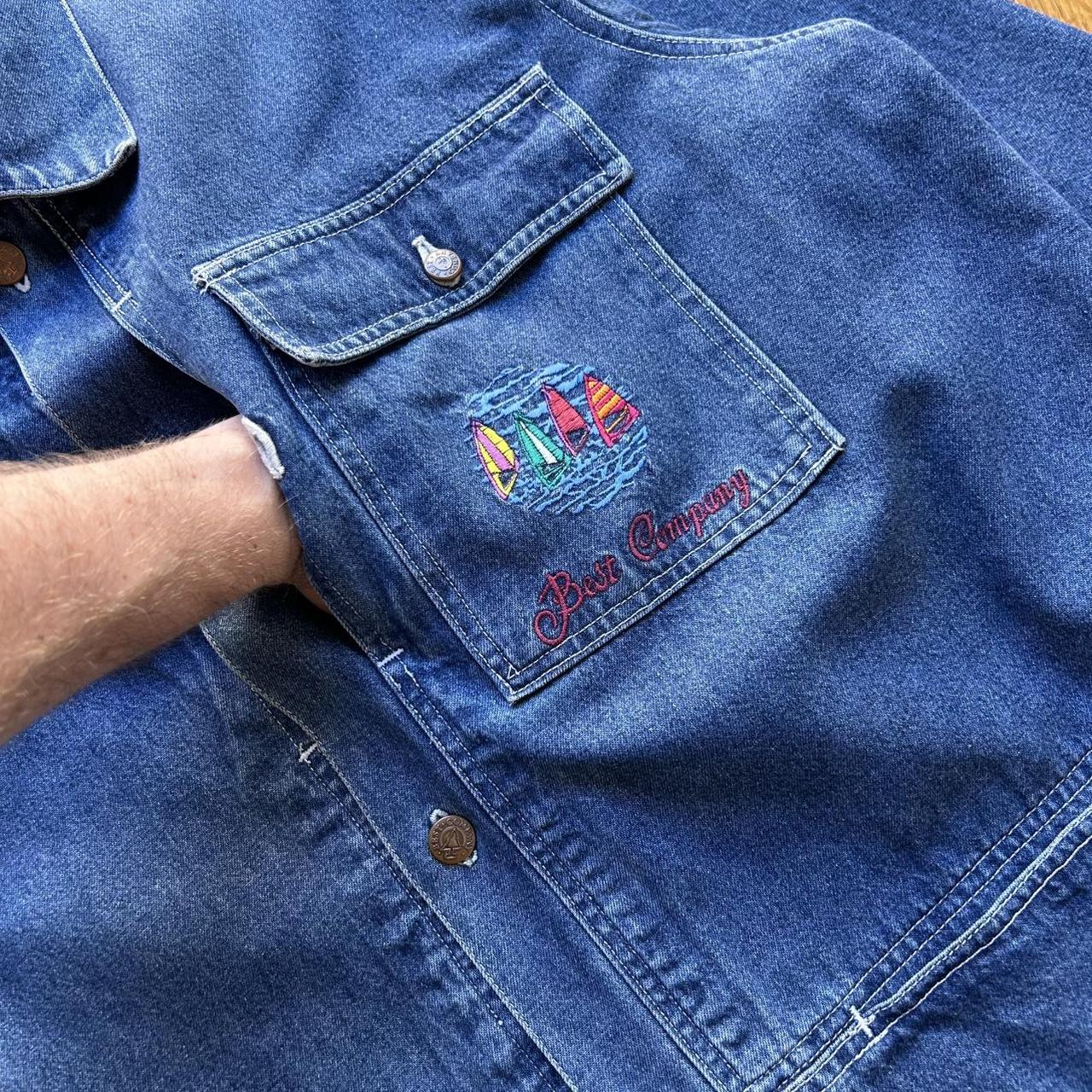 1980s Best Company Denim Jacket Blue XL
