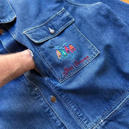 1980s Best Company Denim Jacket Blue XL