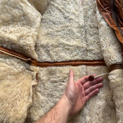 1987 CP Company Leather Shearling Coat L