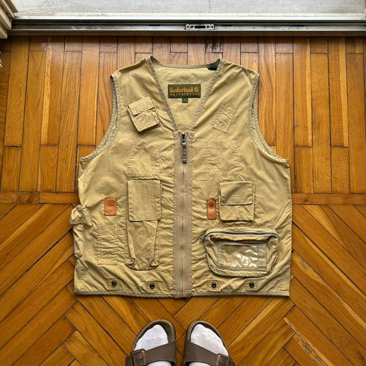 1990s Timberland Utility Vest Tan M