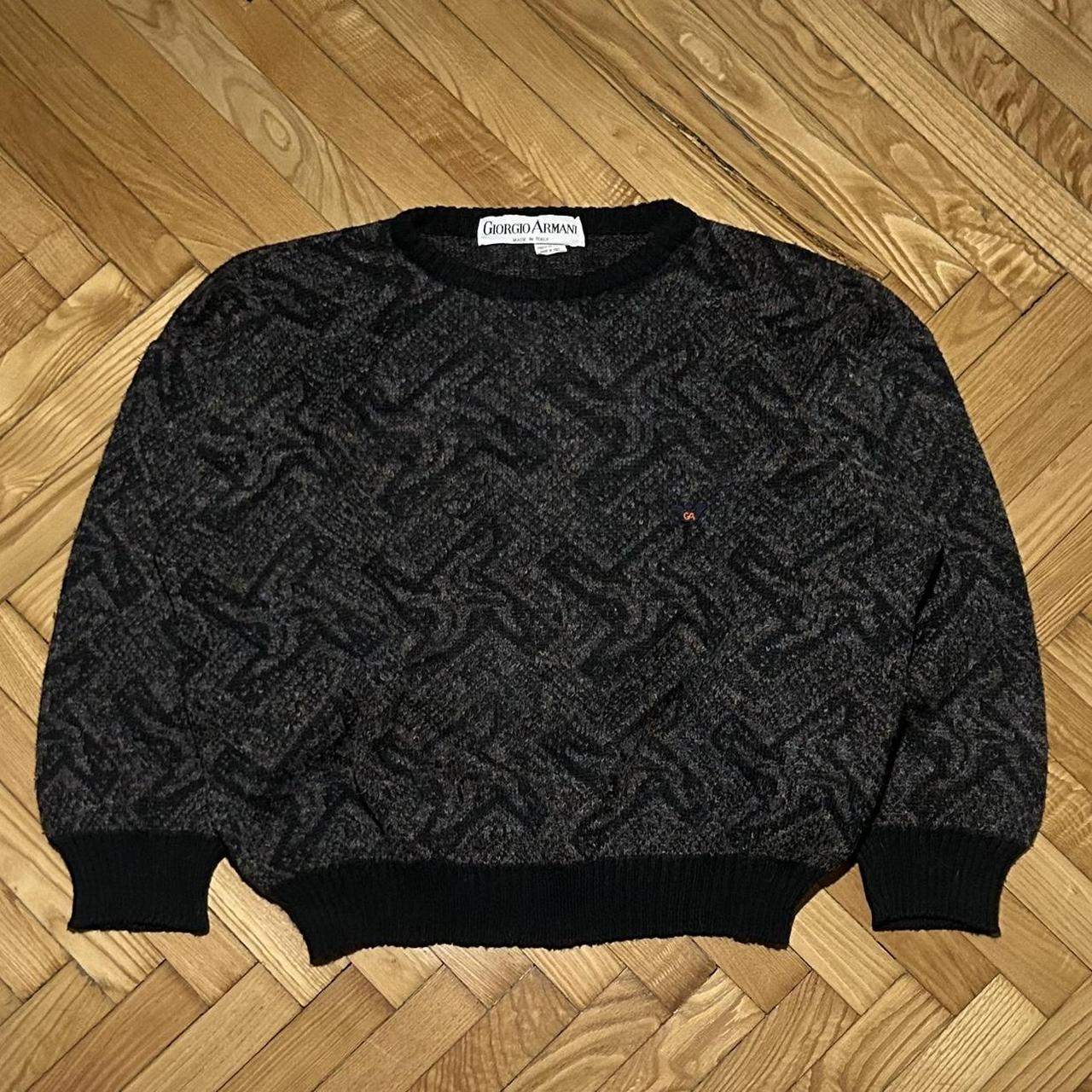 1980s Giorgio Armani Knitted Jumper Black L/52