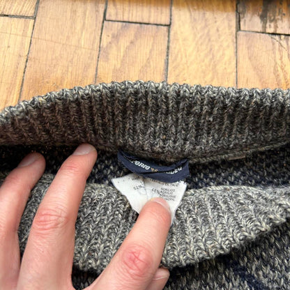 1980s Emporio Armani Knitted Jumper Grey L