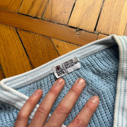 1980s Cerruti 1881 Knitted Vest Blue XL