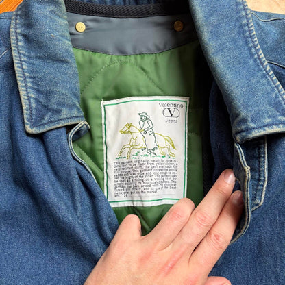 1990s Valentino Lined Denim Coat L