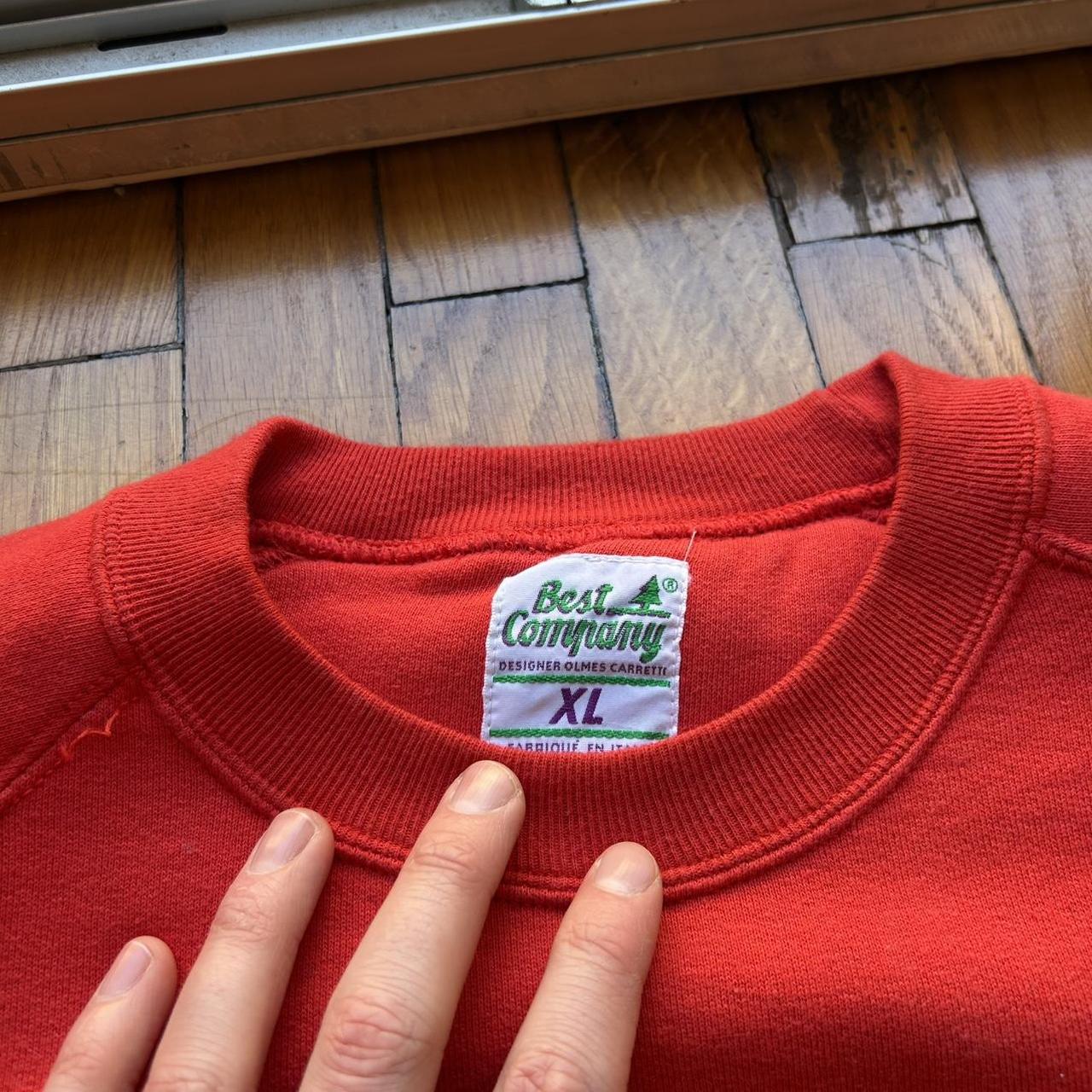 1980s Best Company Ski Sweatshirt Red XL