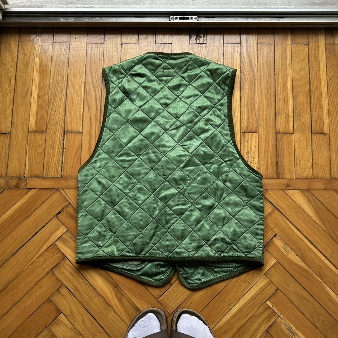 1980s CP Company Suede Waistcoat Green S