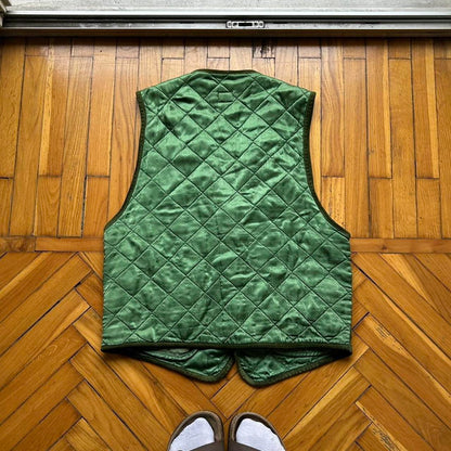 1980s CP Company Suede Waistcoat Green S