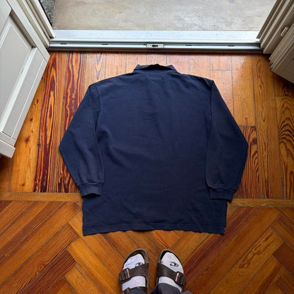 1990s Giorgio Armani Le Collezioni Polo Shirt Navy L