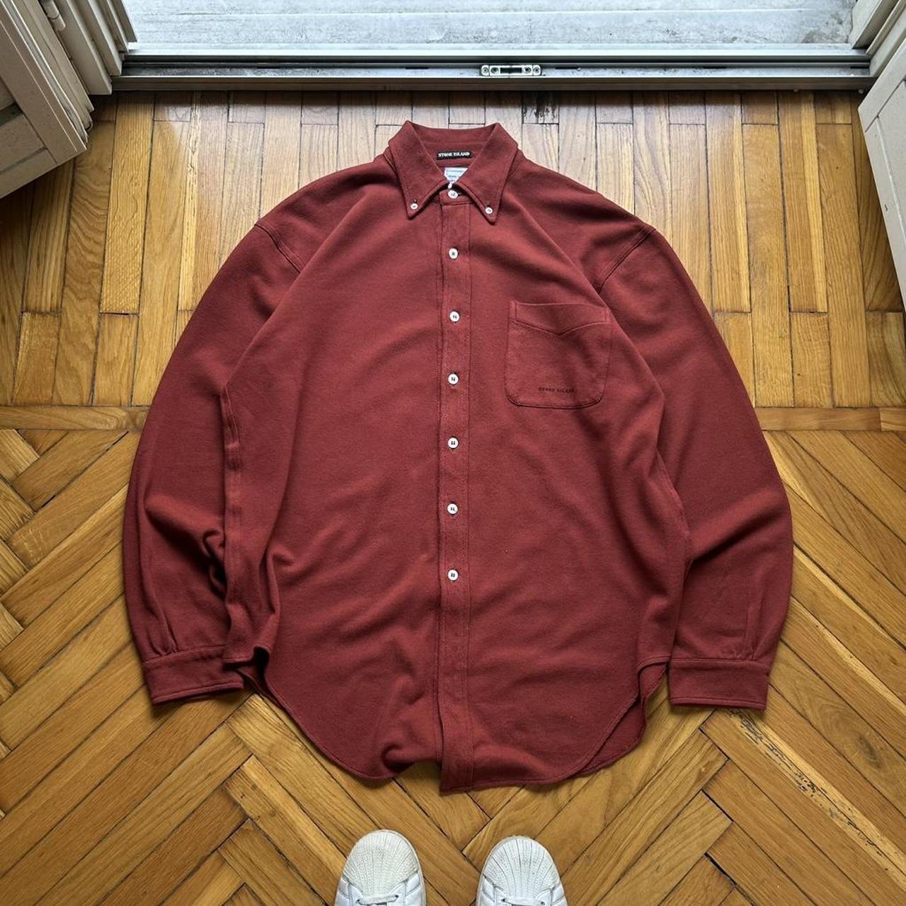 1990s Stone Island Shirt Red XL