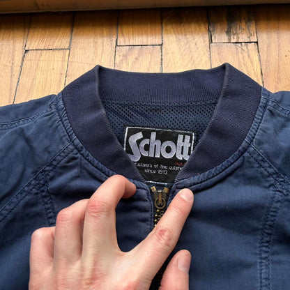 1990s Schott Bomber Jacket Navy L