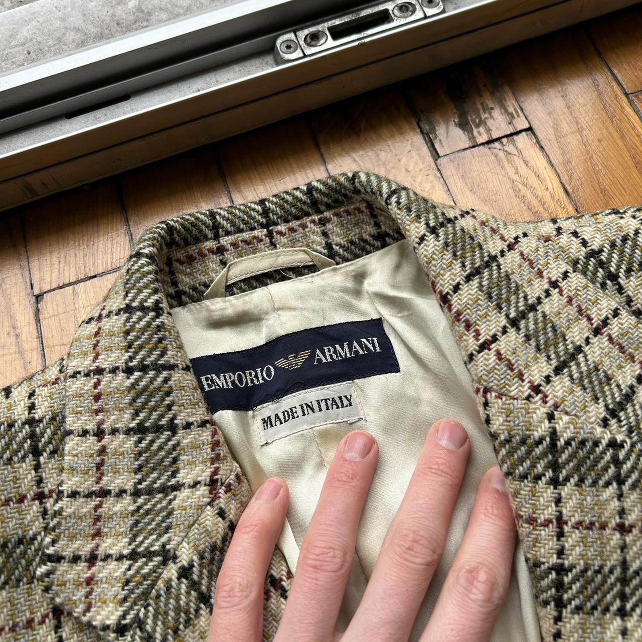 1980s Emporio Armani Checked Blazer Jacket Women's S