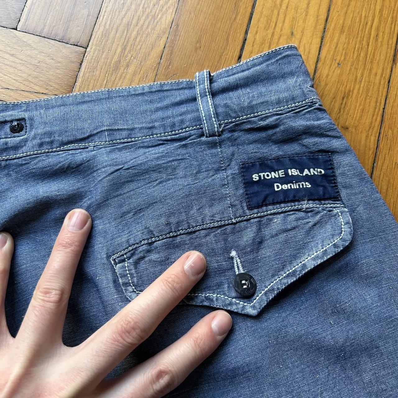 1990s Stone Island Denims Trousers Blue 34W 32L