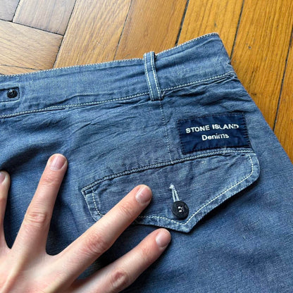 1990s Stone Island Denims Trousers Blue 34W 32L