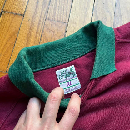 1980s Best Company Collared Sweatshirt XL