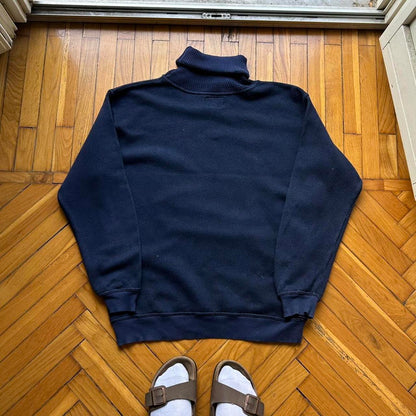1990s Armani Jeans Roll Neck Sweatshirt Navy L