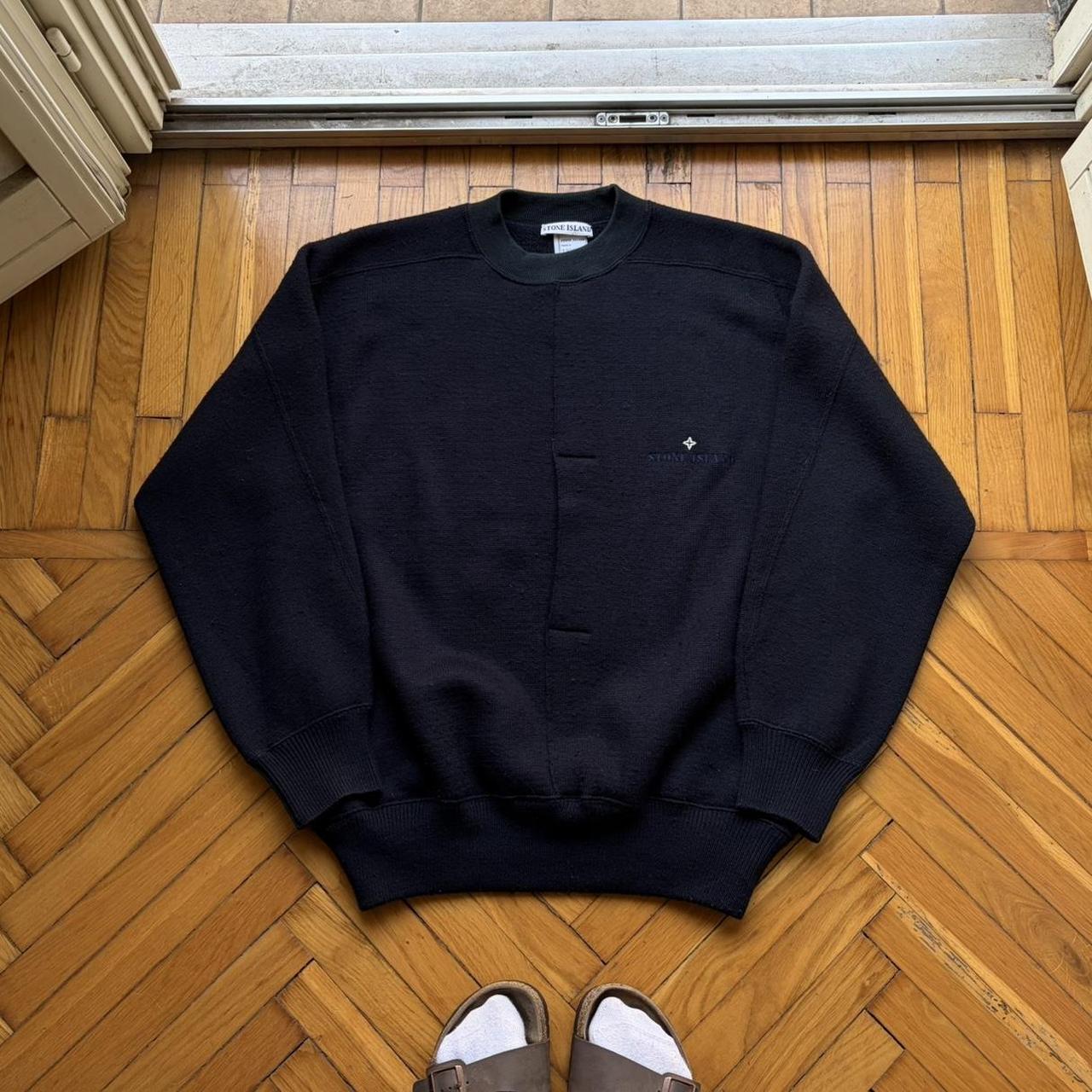 1980s Stone Island Knitted Jumper Navy XL
