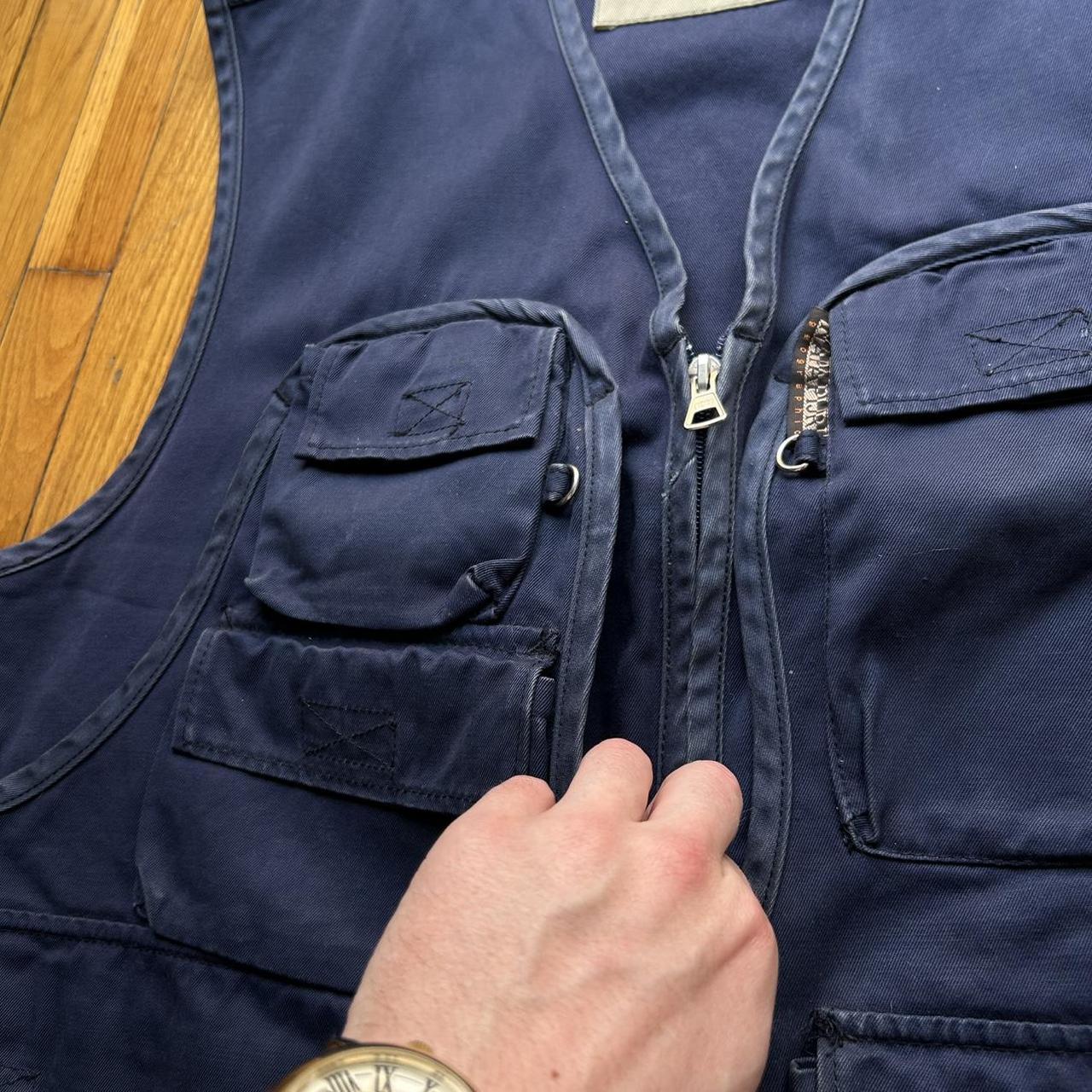 1990s Napapijri Utility Vest Navy L