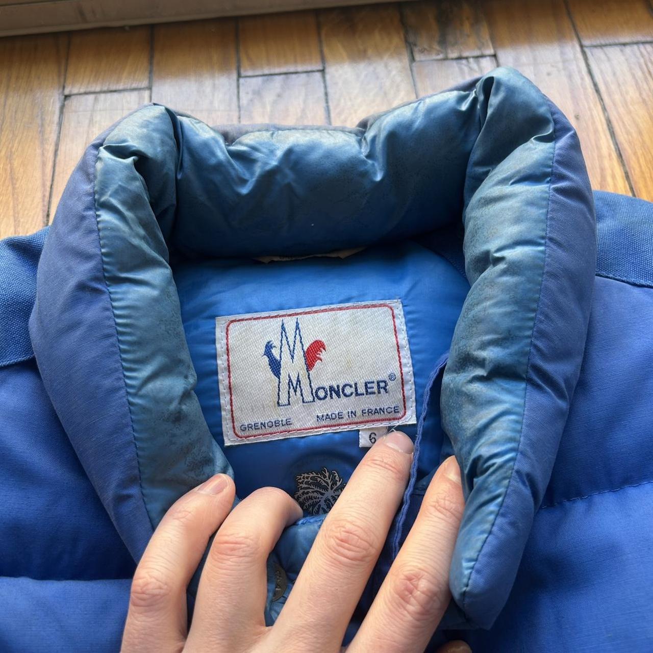 1980s Moncler Grenoble Down Jacket Blue XL