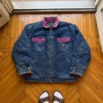 1980s Best Company Denim Jacket Blue XL