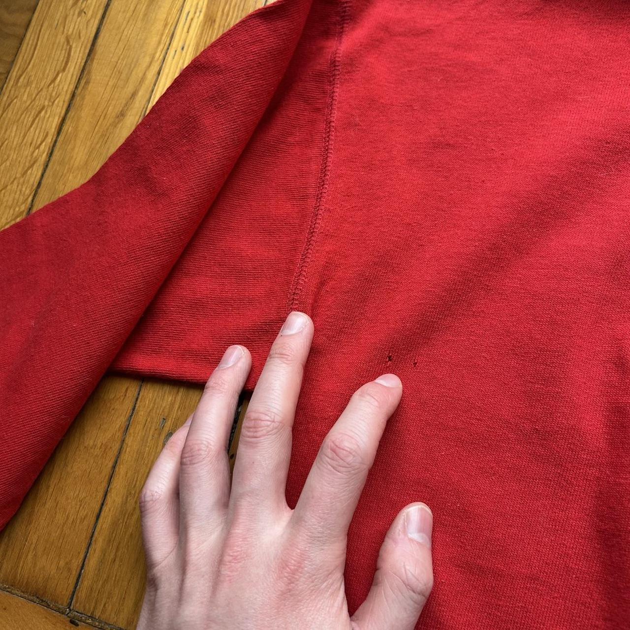 1980s Emporio Armani LS T Shirt Red Women's S