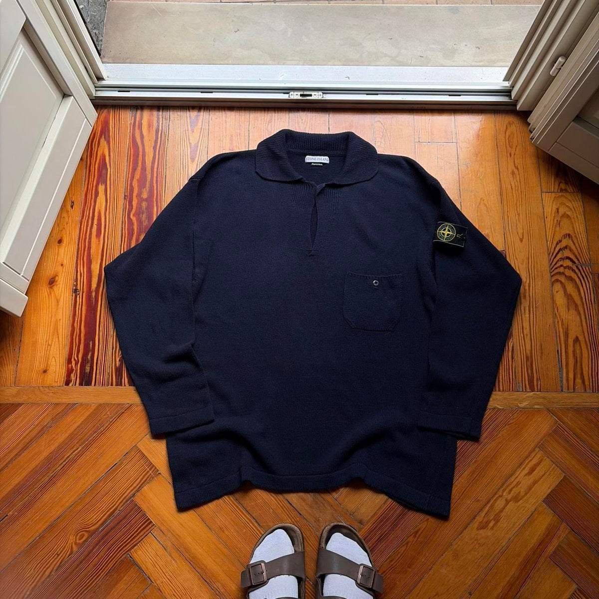 S/S 1997 Stone Island Knitted Jumper Navy XL