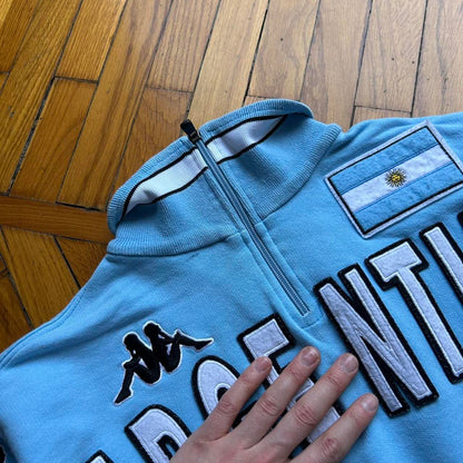 S/S 2004 Kappa Argentina Q Zip Sweatshirt Blue L