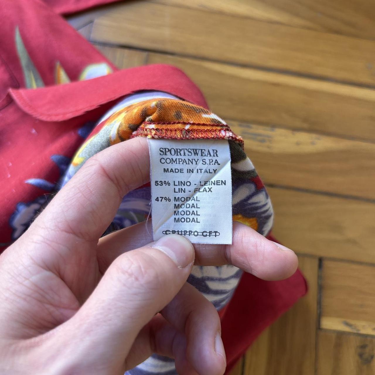 1990s CP Company Floral Shirt Red L