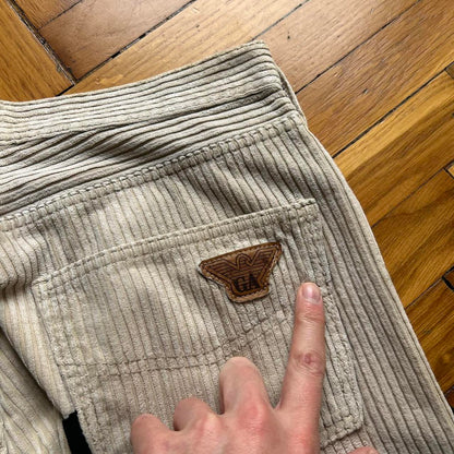 1980s Giorgio Armani Corduroy Trousers 30W 32L