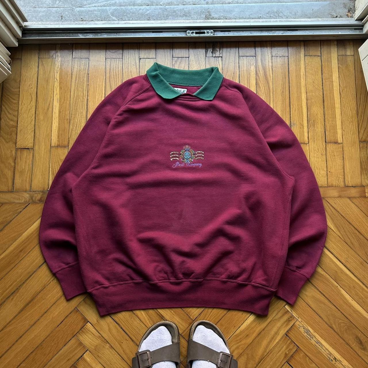 1980s Best Company Collared Sweatshirt XL