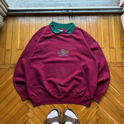 1980s Best Company Collared Sweatshirt XL