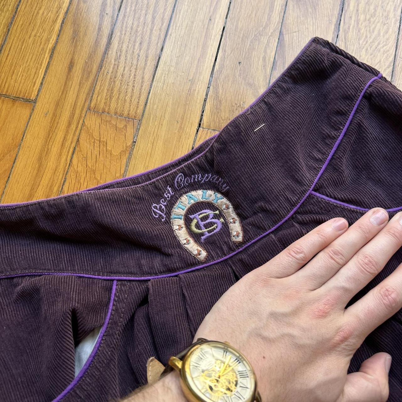 1980s Best Company Corduroy Skirt Purple Women's 26W