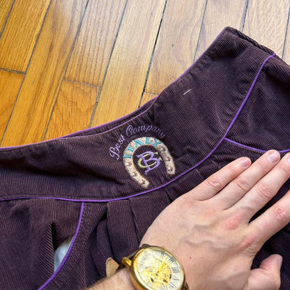 1980s Best Company Corduroy Skirt Purple Women's 26W