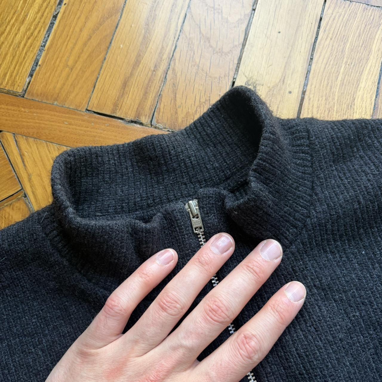 1990s Emporio Armani Q Zip Knitted Jumper L