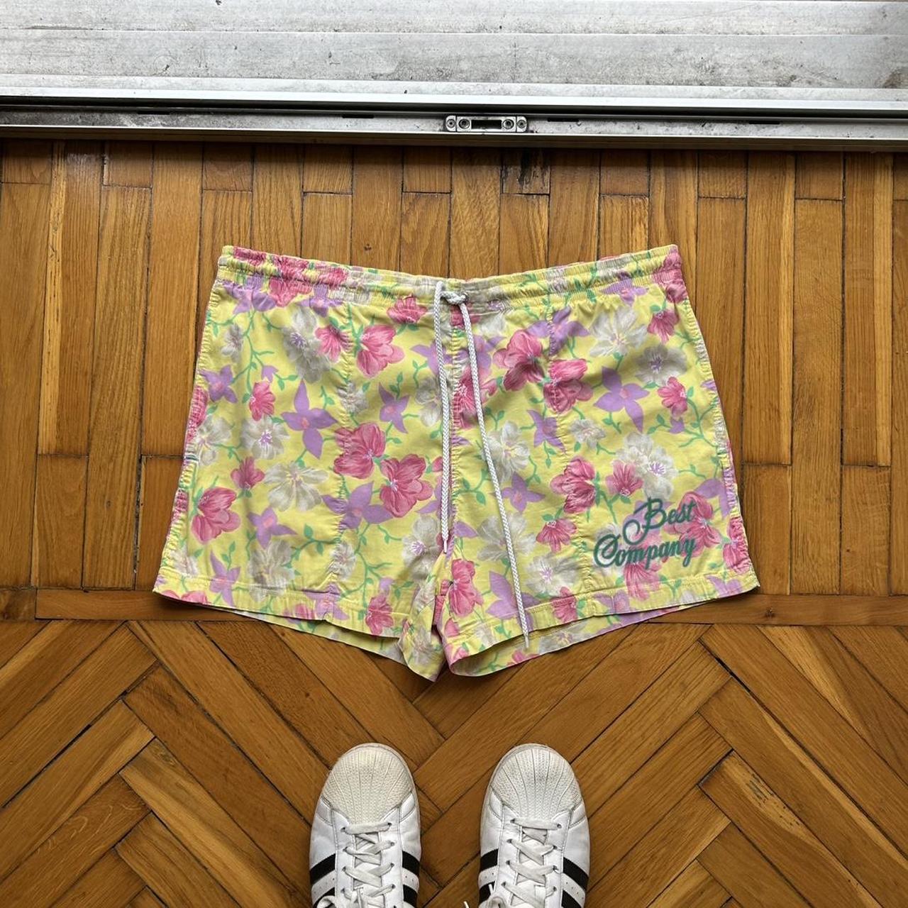 1980s Best Company Floral Shorts XL