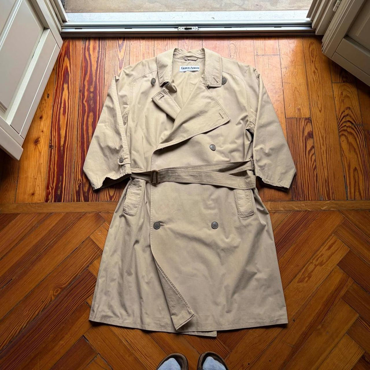 1980s Giorgio Armani Trench Coat M