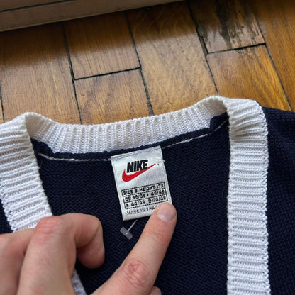 1990s Nike Tennis Court Knitted Vest Navy S