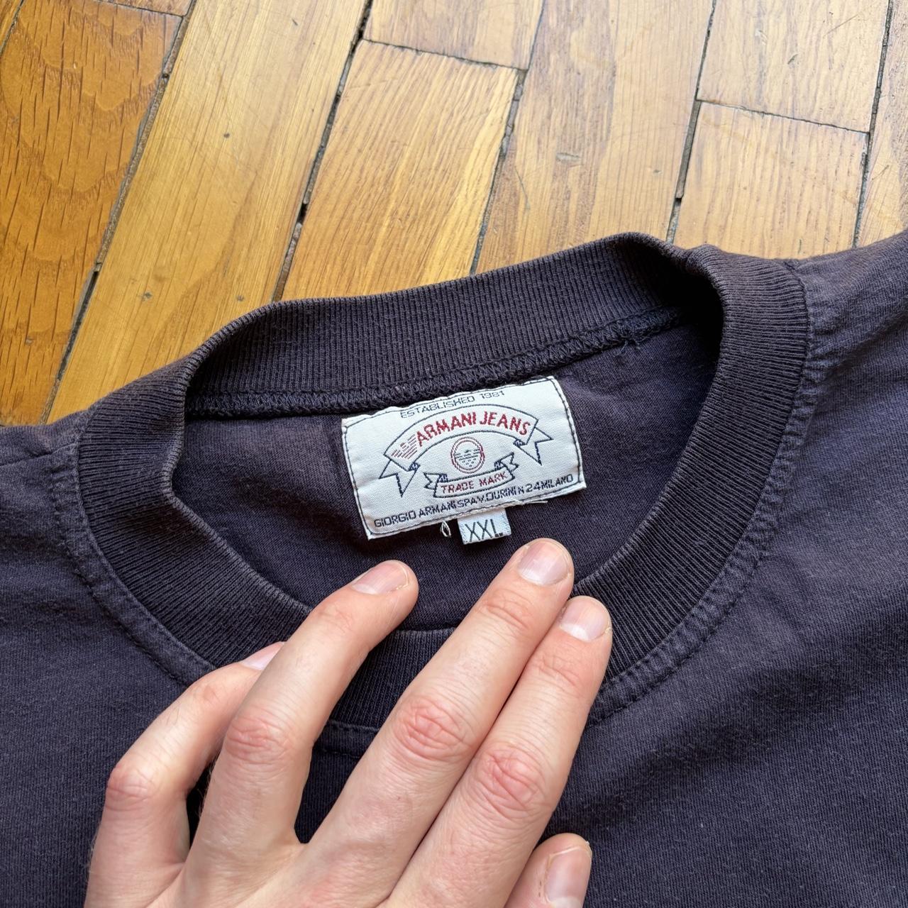 1990s Armani Jeans T Shirt Navy XXL