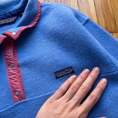 1990s Patagonia Fleece Sweatshirt Blue S