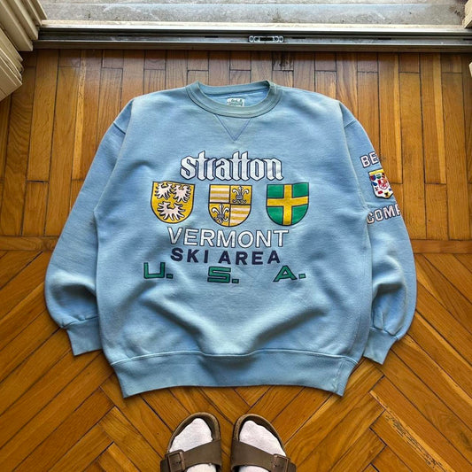 1980s Best Company Vermont Ski Sweatshirt Blue L