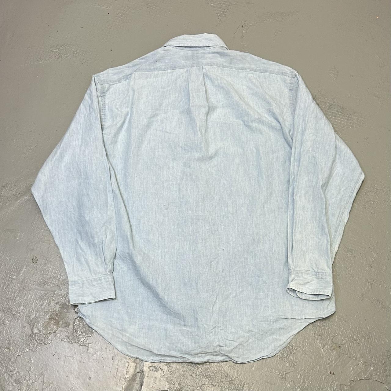 1990s Ralph Lauren Shirt Blue XL