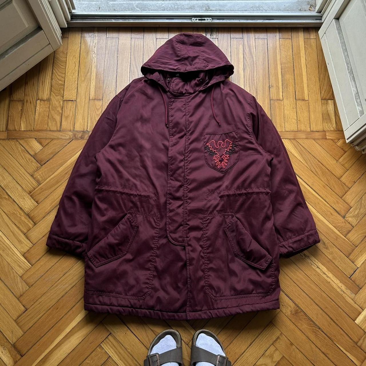 1990s Armani Jeans Quilted Parka Jacket XL