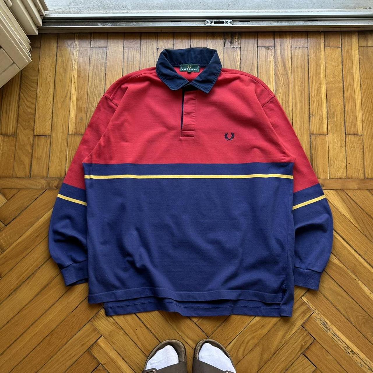 1990s Fred Perry LS Polo Shirt L