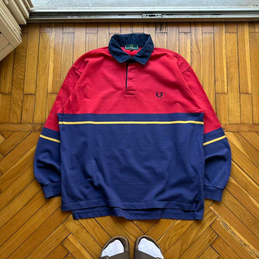 1990s Fred Perry LS Polo Shirt L