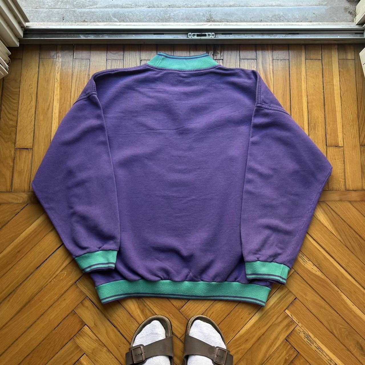 1990s Valentino Beachwear Sweatshirt Purple XL