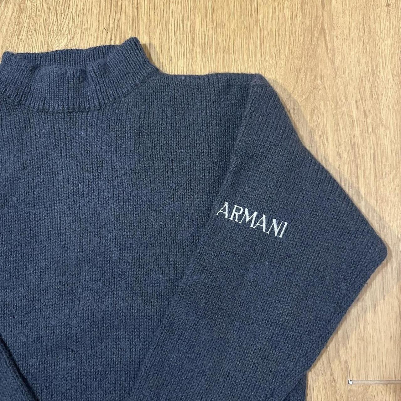 1980s Emporio Armani Knitted Jumper Grey L