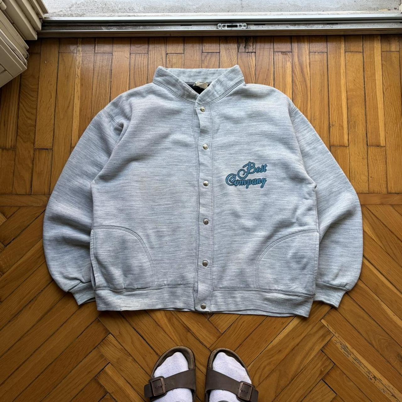 1980s Best Company Cardigan Grey L