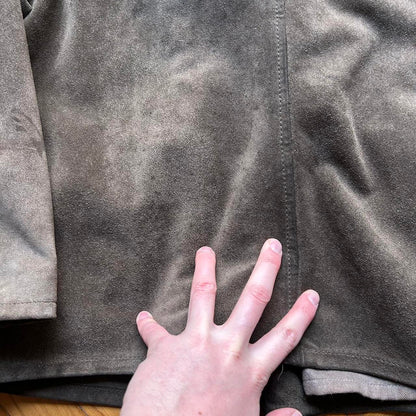 1990s Emporio Armani Suede Duffle Coat M