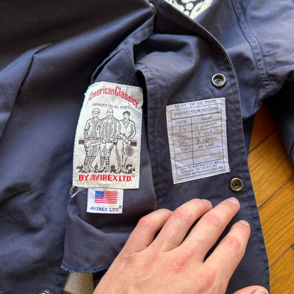 1990s Avirex Bomber Jacket Navy L