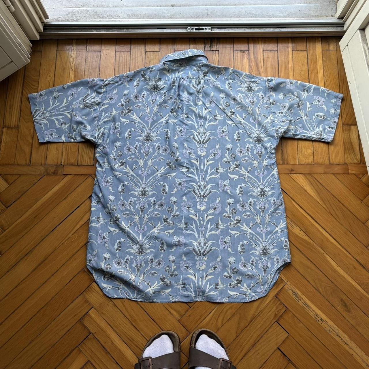 1980s CP Company Floral Shirt Blue L